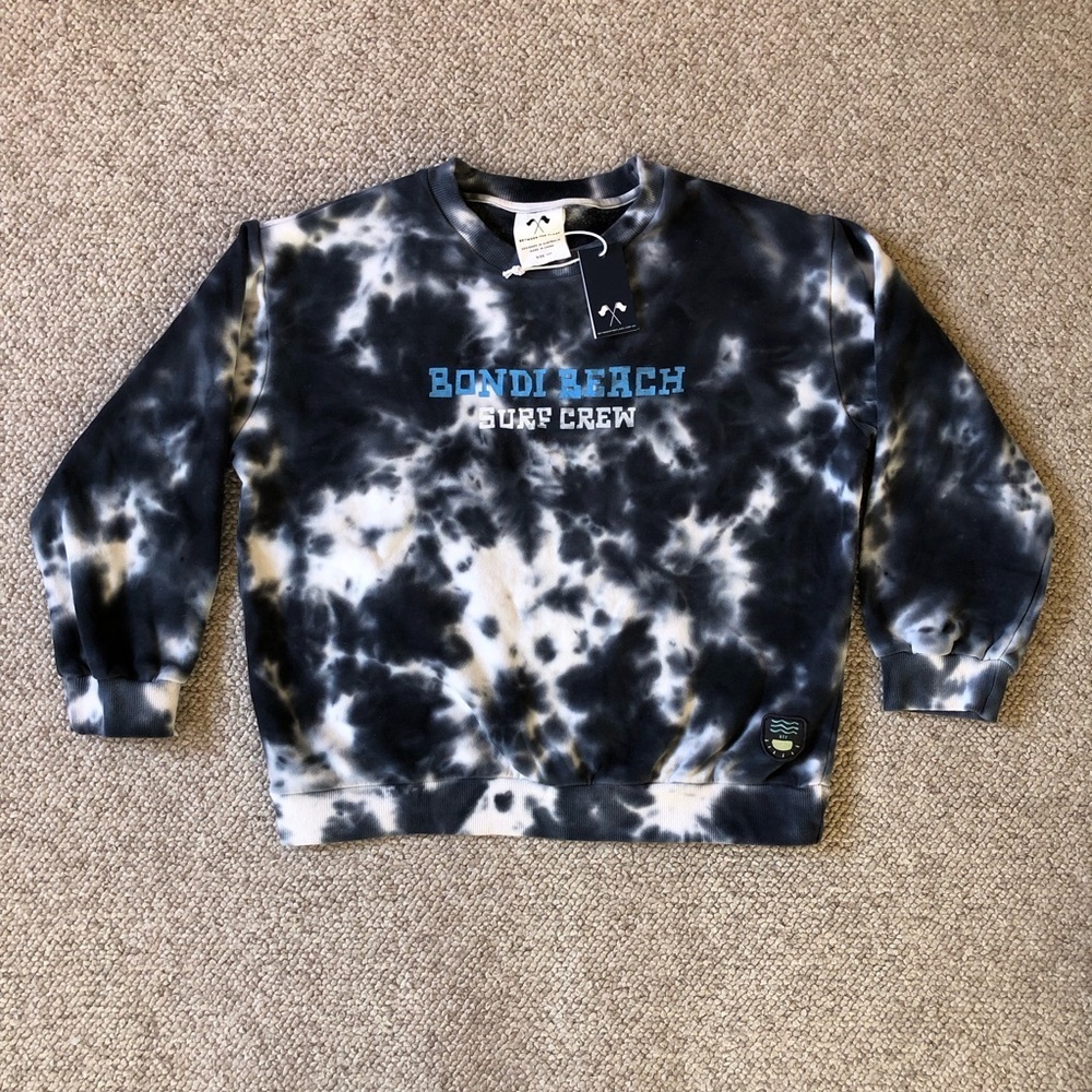 Between the Flags Kid’s Bondi Beach Surf Crew Tie-Dye Crewneck Sweatshirt